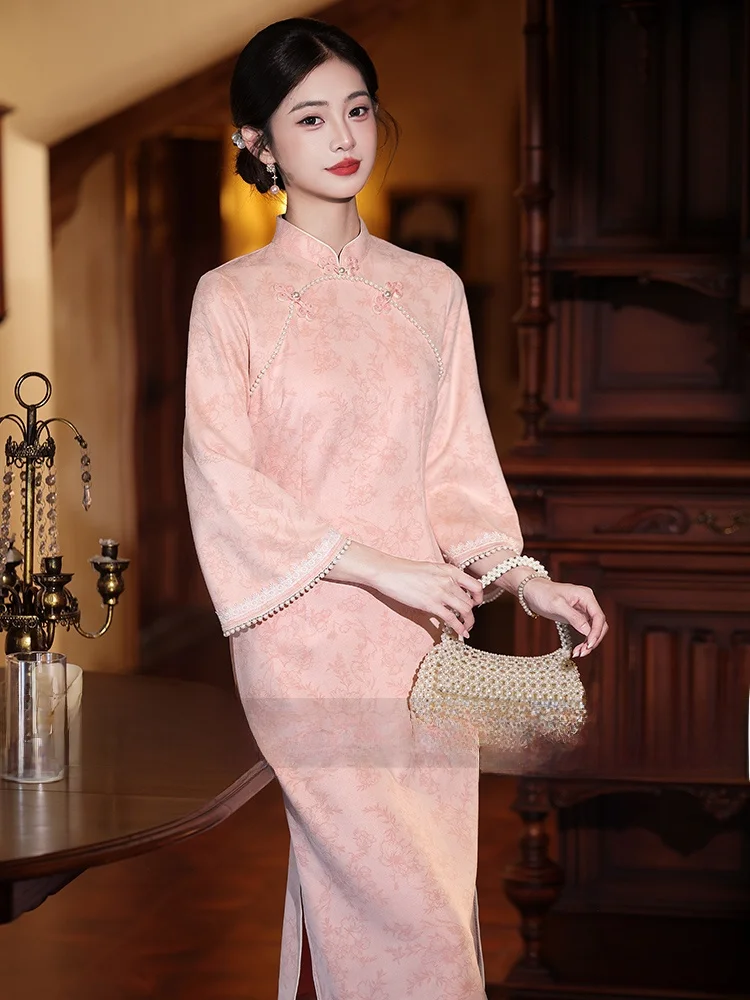 superbe-nouvelle-robe-longue-rose-retro-amelioree-pour-jeunes-femmes-style-chinois-mi-long
