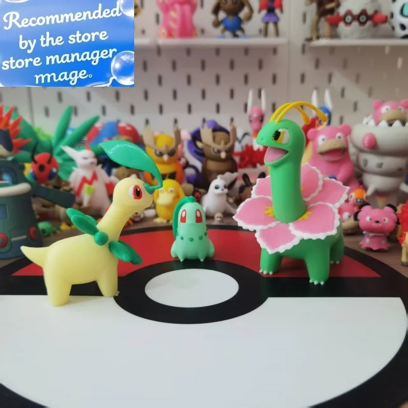 

Аниме Chikorita Meganium Bayleef, 3D печатная фигурка, масштаб 1:20, Коллекционный персонаж мультфильма, настольная статуя, детская игрушка в подарок