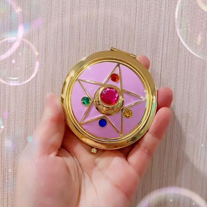 Cartoon Anime Moon Periphery Transforming Mirror Personality Girl Portable Makeup Mirror Small Mirror Gift