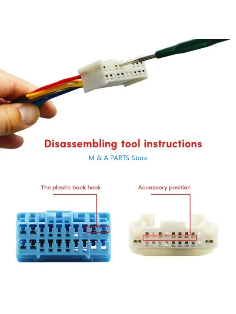 U1JF Automobiles Car Terminal Removal Release Pin Electrical Wiring Crimp Connector Pin Repair Removal Hand Tool Accessories