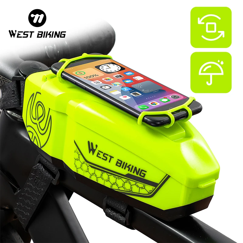 自転車バッグ,電話ホルダー付き防水ハウジング,収納ボックス,マウンテンバイクとロードバイク用
