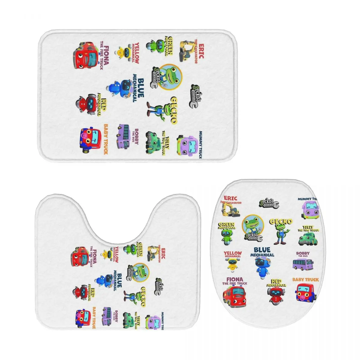 

Пакет Garage Geckos 13 Gecko для гаража Geckos, 3 шт., коврик для ванной комнаты, набор для ванной, крышка для унитаза, домашний декор, нескользящий ковер, напольный коврик