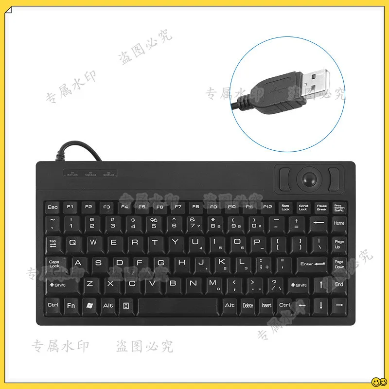 

Клавиатура и мышь для промышленного оборудования, интегрированные, с внешним USB-интерфейсом, антистатические, с защитой от помех, проводной трекбол AC-59M