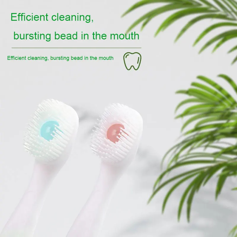 20PCS Portable Travel Toothbrush Mini Exploded Bead Toothbrush Disposable Adult Cleaning Toothbrush Individually Packaged