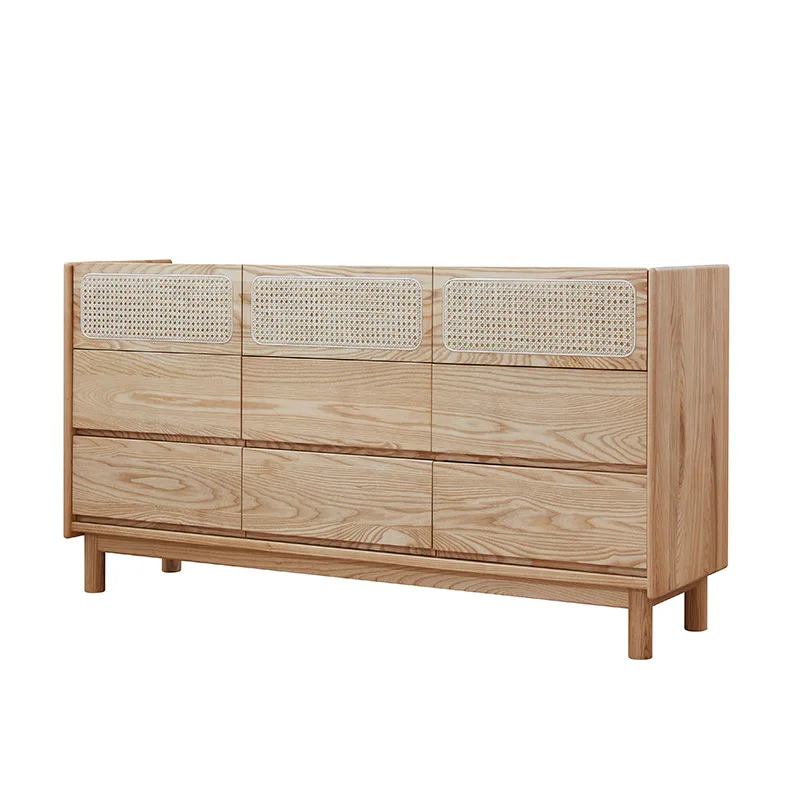 

Living room ash wood TV cabinet, home floor coffee table