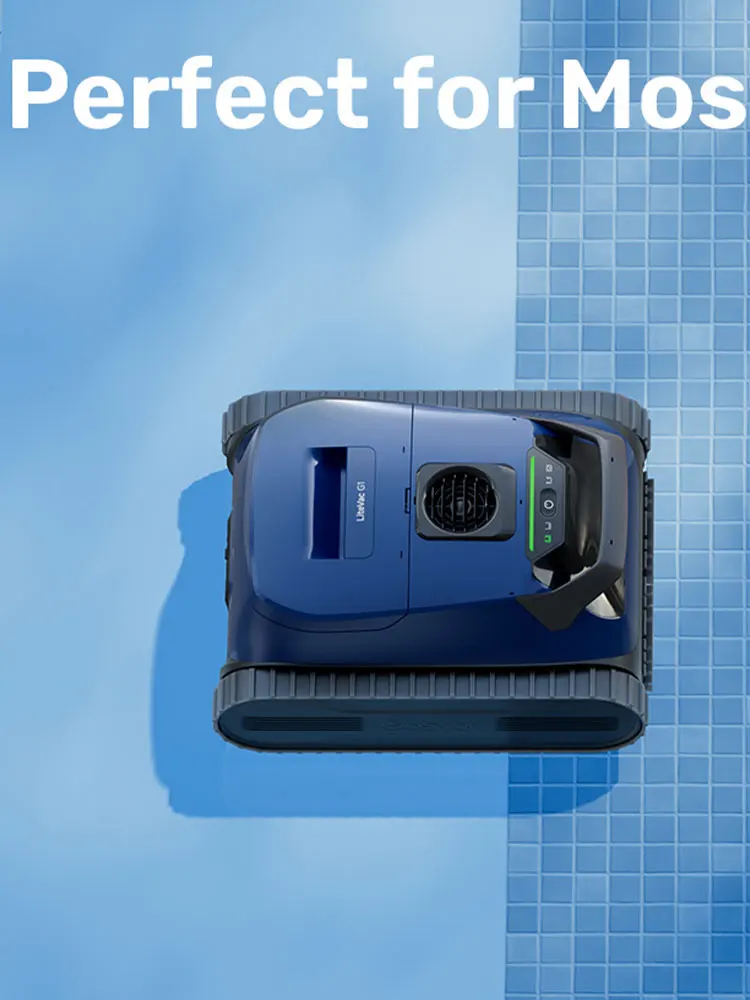 Gosvor 2026 Neuer Kabelloser Poolreinigungsroboter für Einbau- und Aufstellpools, Poolreiniger mit 4-in-1 Wand- und Wasserlinienreinigung, Einfache Bedienung, Bis zu 200 Minuten Laufzeit, Eco-Modus,