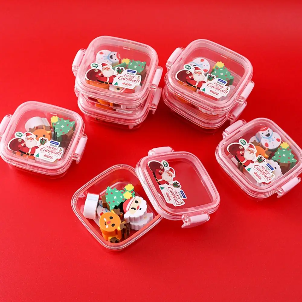 School Supplies Santa Christmas Eraser Elk Snowmen Christmas Stationery Christmas Tree Good-looking Rubber Eraser Pupils