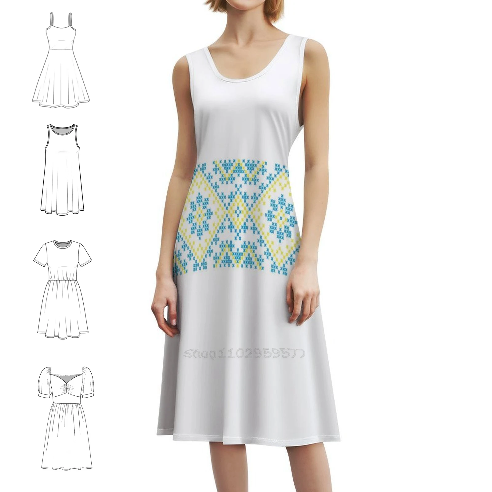 

Женское уличное праздничное платье с украинским орнаментом, модная клубная одежда с принтом для женщин, экономия Украины, остановка войны, спасите Украина