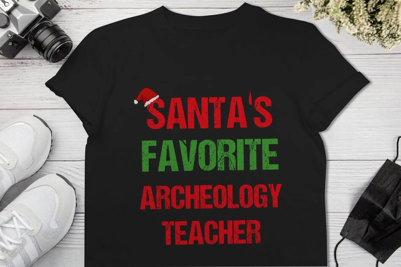 Archeology Teacher Funny Pajama Christmas Gift T-Shirt