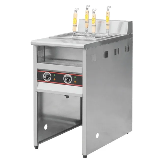 Restaurant Commercial Stainless Steel Energy Saving Gas Style Noodles Boiler Pasta Cooker With Bain Marie And Sink BN-6HX.R-2