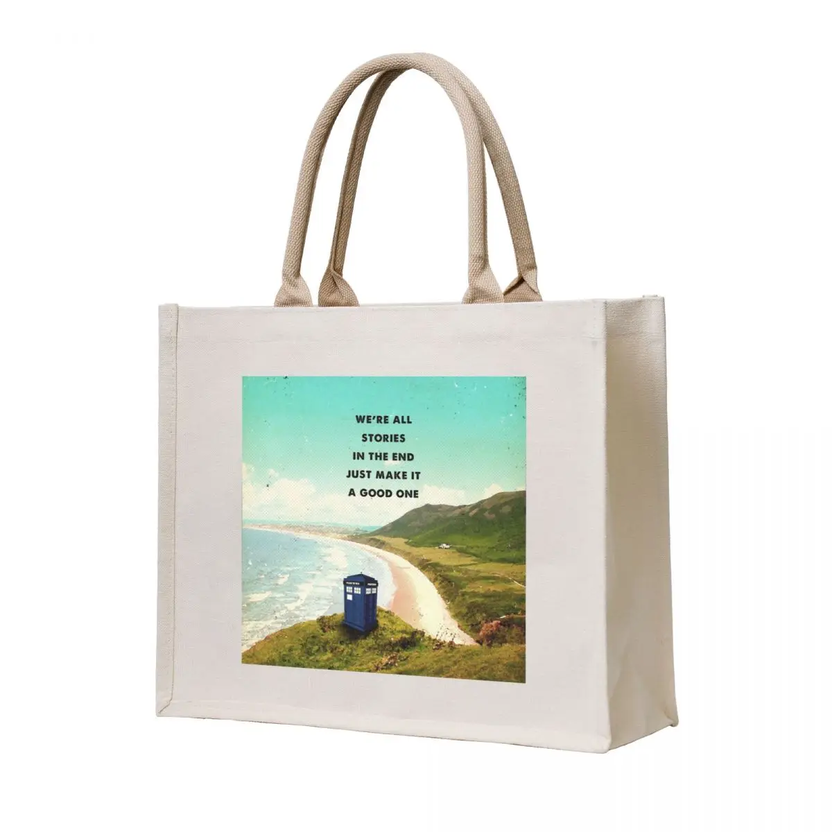 

Dr Who beach landscape Tote Bag eco pack bags luxury women Fabric bag Customizable tote bag
