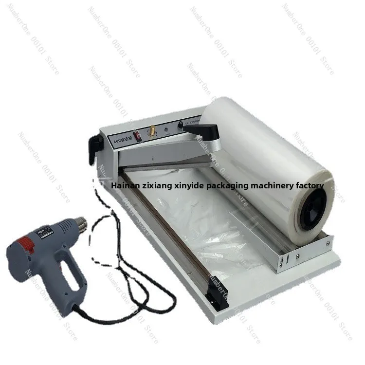 600mm laminating, sealing, and shrink wrapping machine - all-in-one film laminator with hot air gun and manual sealing function
