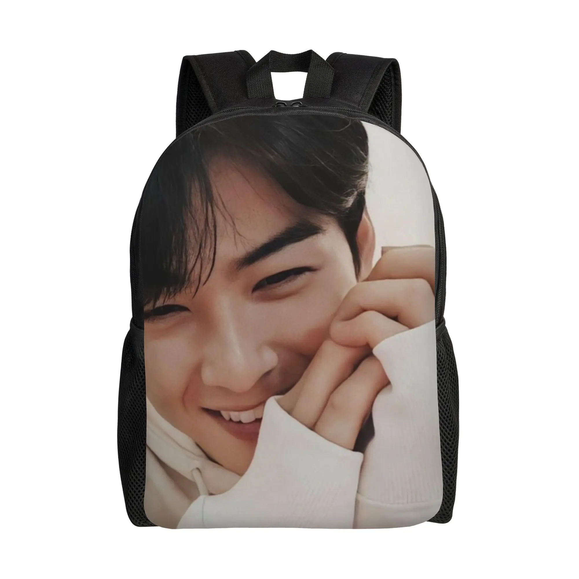 

1 PC Rucksack smiley Eun Woo Back to school season Large Capacity cha eunwoo Students Birthday Fashion Rucksack