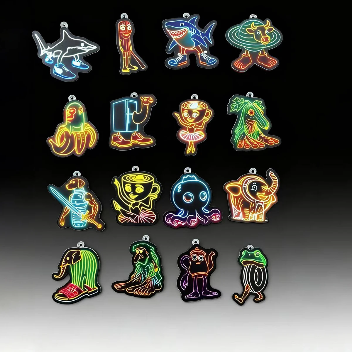 

15/20PCS TungTungTung Sahur/Telararo Fun Cartoon Strategy Acrylic Card, Shanhaijing Theme Creative Abstract Animation Lovers Mea