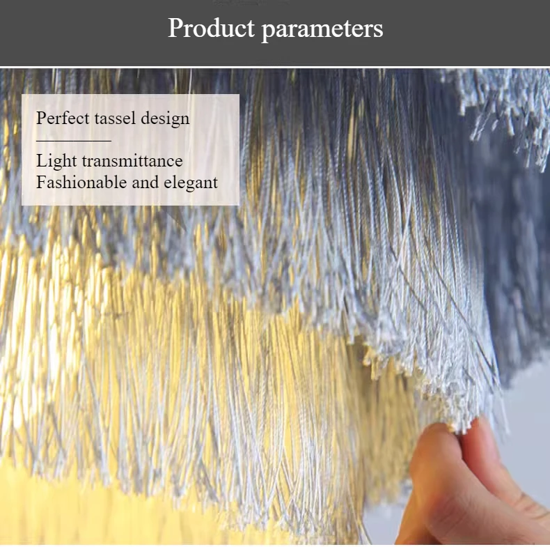 북유럽 태슬 펜던트 조명, 침실 장식, 홈 행잉 샹들리에, 거실 다이닝 테이블 조명기구, LED 램프