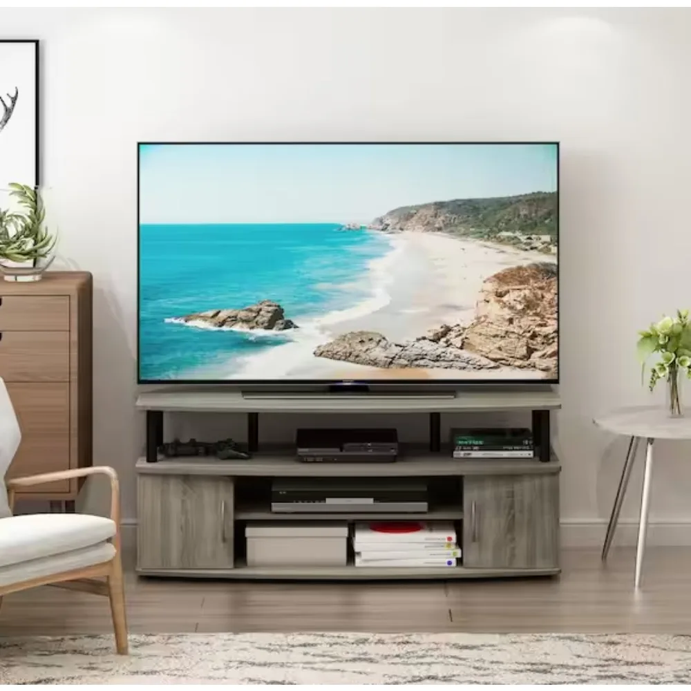 

47 in Particle Board TV Stands Fits TVs Up to 55 in. with Cable Management