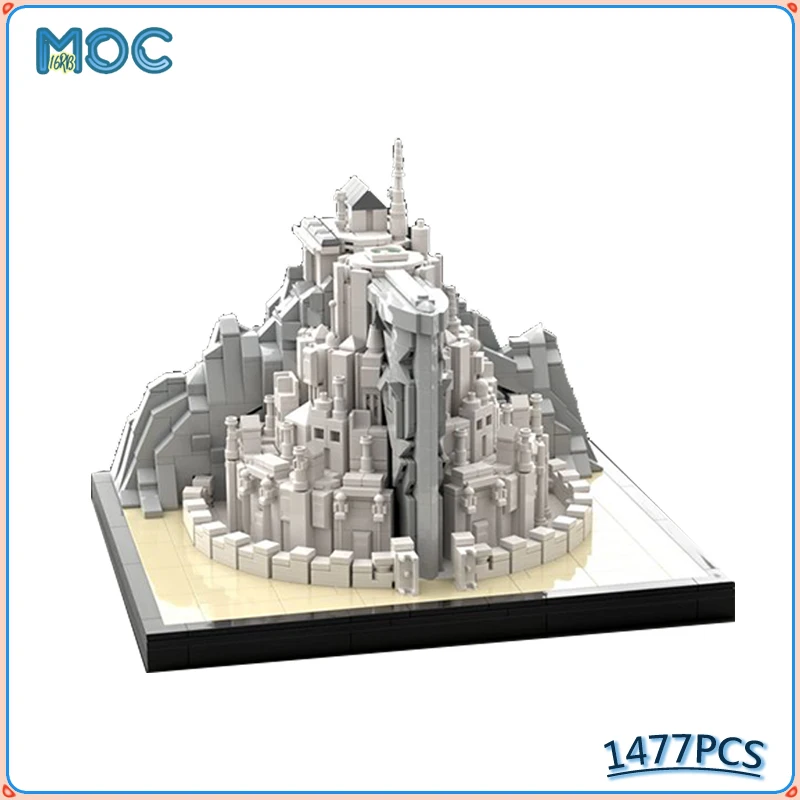 Medieval Castle MOC Building Blocks The White Assemble Bricks Model Set City Midied Scale Tower of Gondored Puzzle Toys Gifts