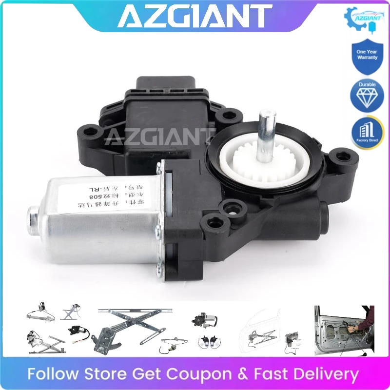 

AZGIANT Power Window Glass Lifting Motor 6Pin for 2011-2016 Peugeot 508 Replacement Brand New Auto Window Repair Parts