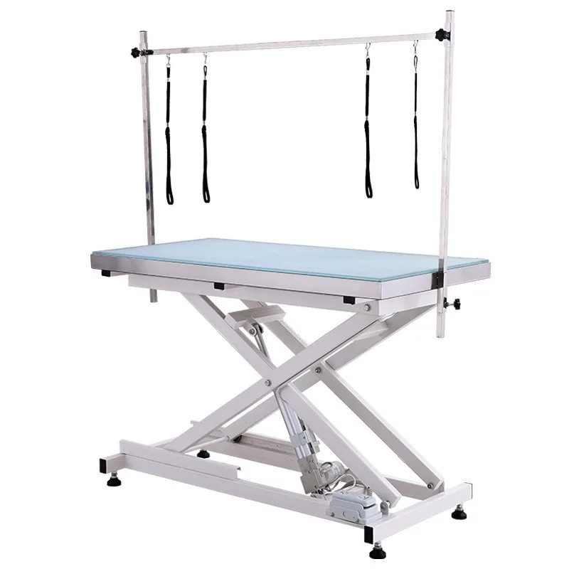Pet hydraulic lifting beauty table, gantry cat and dog square desktop table, pet store hospital special beauty table