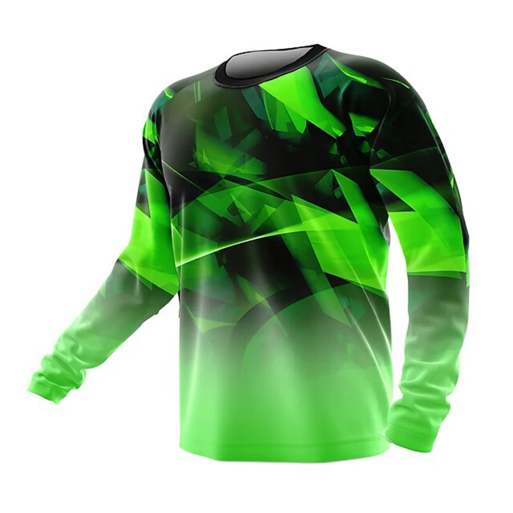 Men's Clothing Cool 3D Geometric Print Fashion Sports O-Neck Graphic T Shirts Tops Harajuku Running Long Sleeve Gym Clothing Men