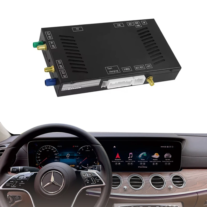 

KANOR Wireless CarPlay For Mercedes Benz W205 GLE GLS GLC E CLASS 2019-2022 Dashboard NTG 6.0 Navigation Radio Android Auto
