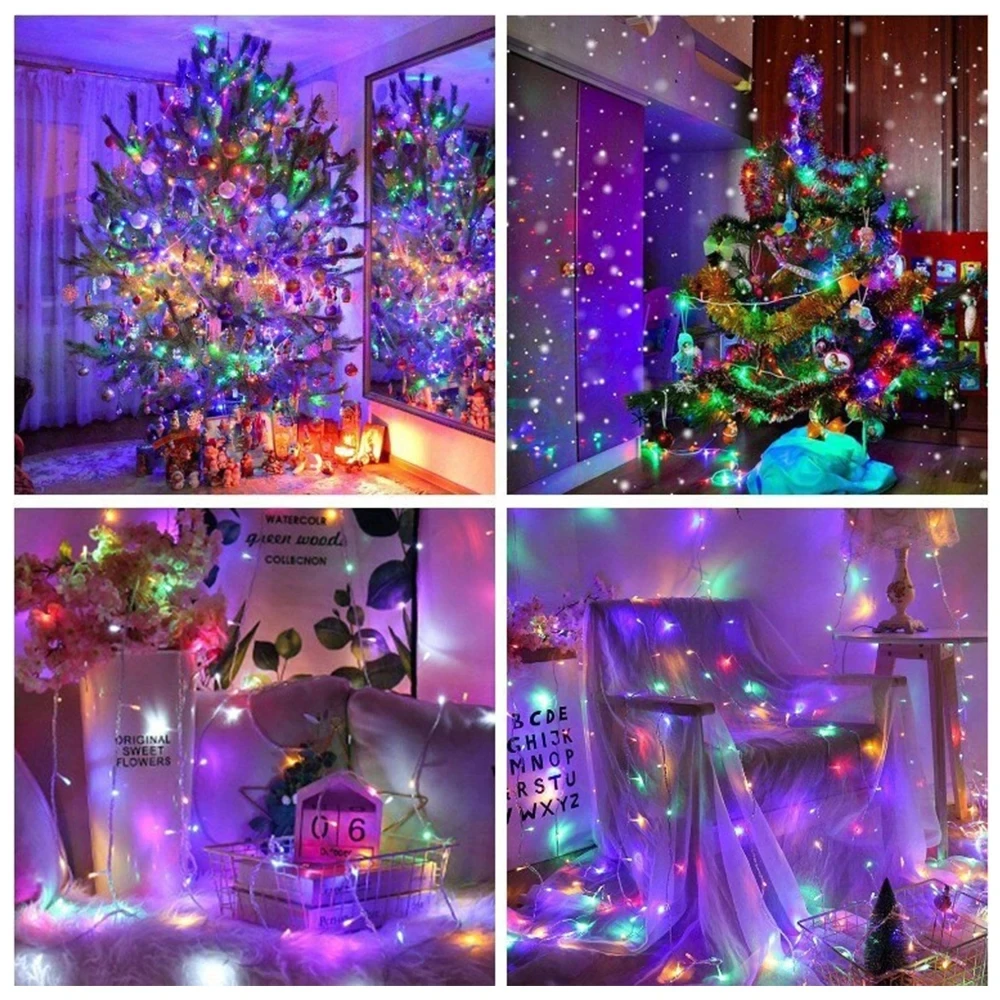 10 متر 100 المصابيح LED سلسلة ضوء التيار المتناوب 220 فولت 110 فولت مصابيح اكليل مقاوم للماء في الهواء الطلق جارلاند حفلة عطلة عيد الميلاد الزفاف الديكور #6