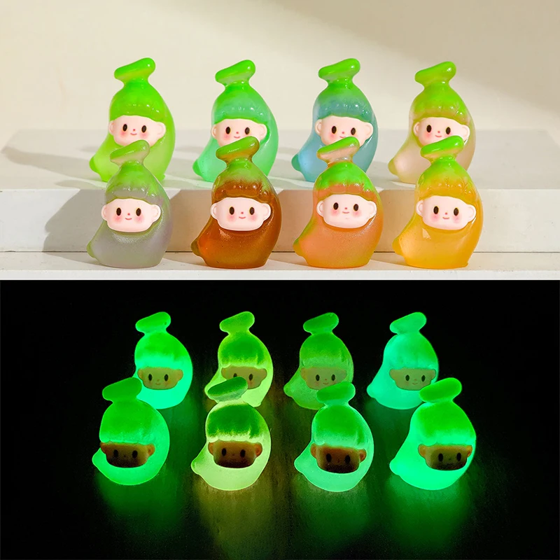 Glow-in-the-dark Decor DIY Cream Glue Accessories Glow-in-the-dark Mini Banana Baby Decor