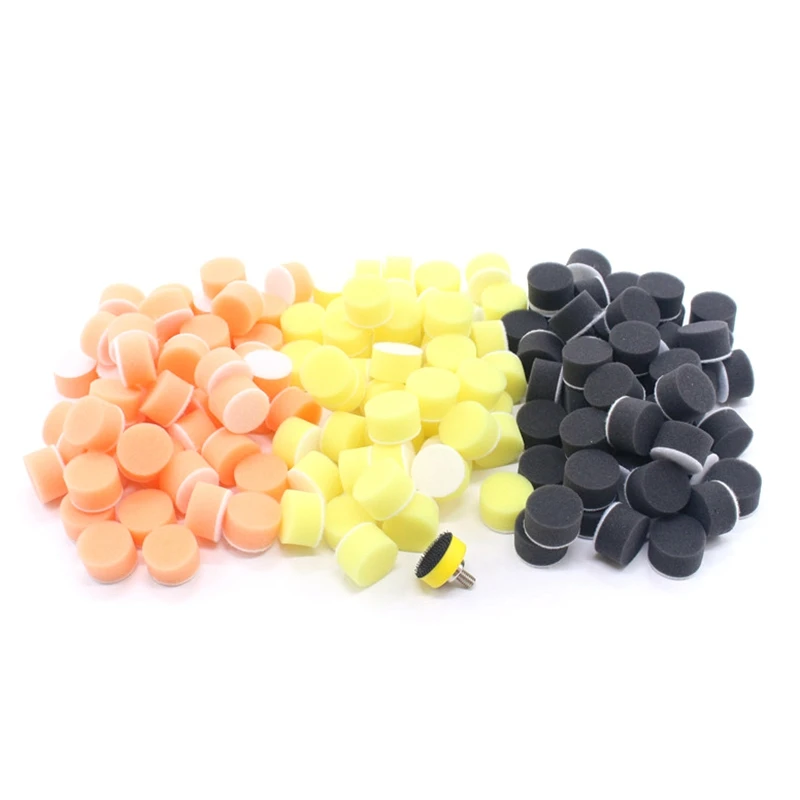 

151Pcs 25Mm Sponge Waxing Buffing Polishing Pad For Car Polisher M6 Polishing Pad Backer Plate For Dremel Rotary Tool