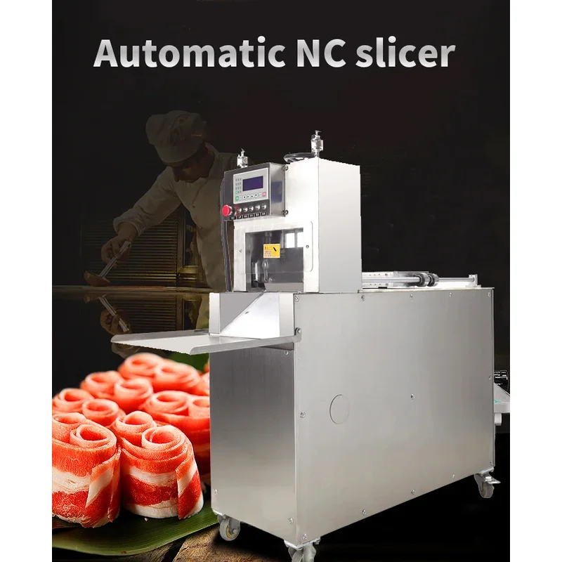 (Sea shipping) Bokni High Efficiency 304 Stainless Steel Meat Slicers Commercial Automatic Restaurant Frozen Meat Slicer Cutting view 6