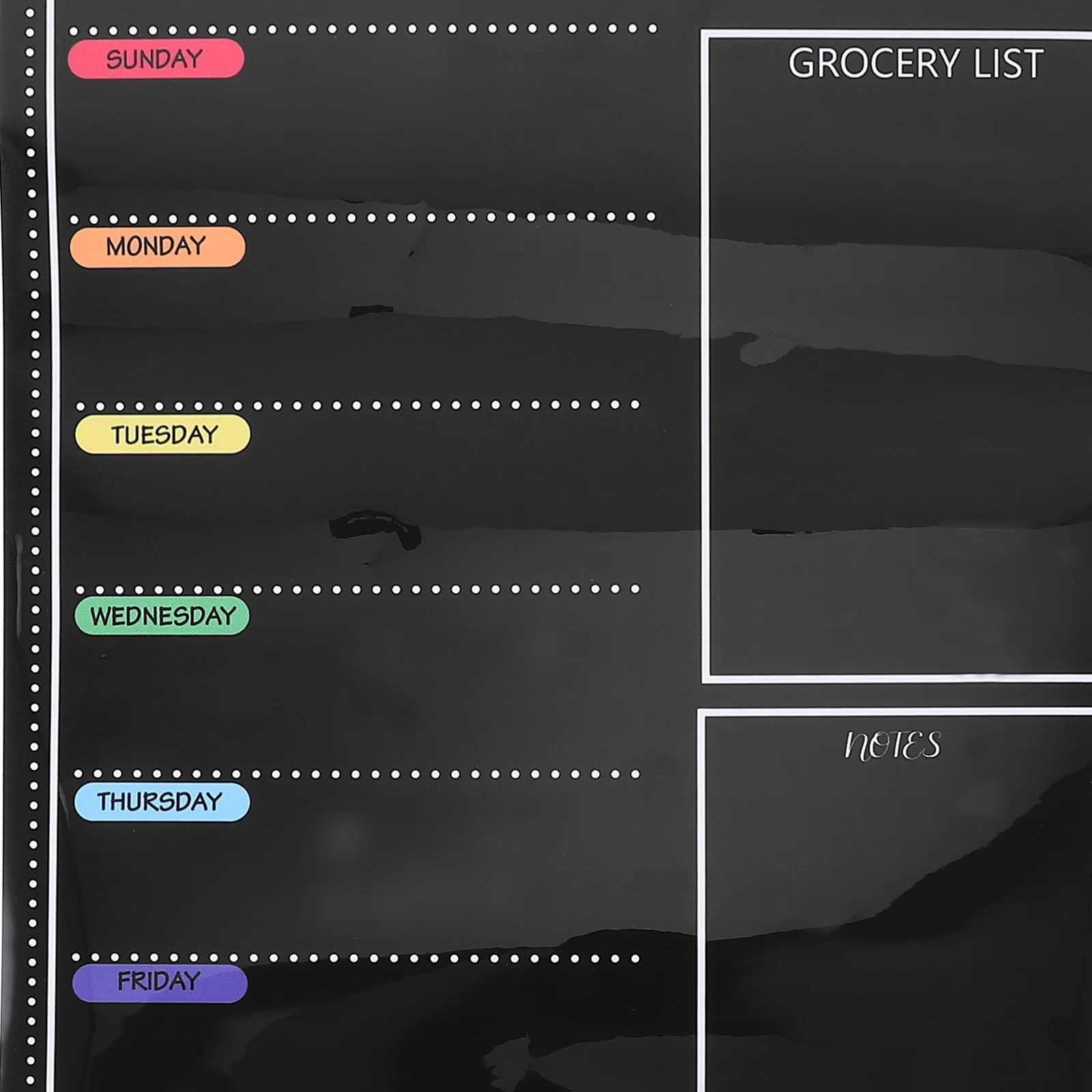 Weekly Menu Meal Board Fridge Magnet Magnetic Dry Erase Sticker Planner Household