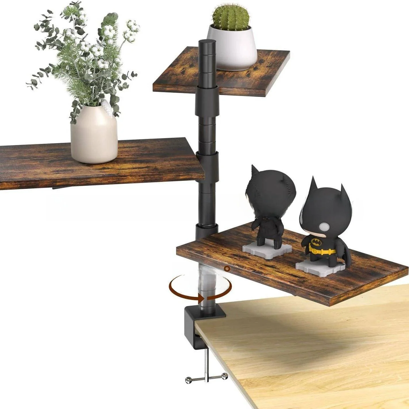 2025-new-rotatable-360-degree-no-drilling-three-layers-tray-for-esports-table-storage-rack-multi-purpose-desk-organizer