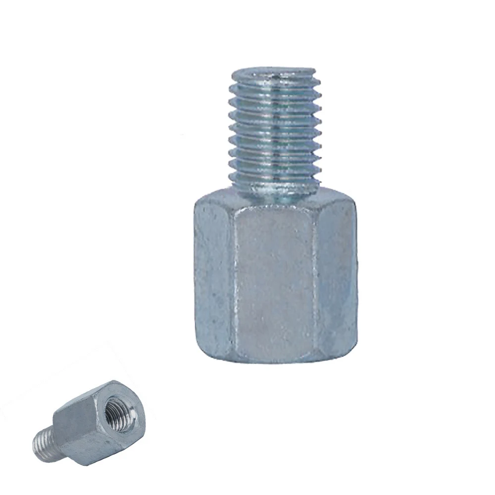 

1pc 10mm Anti-clockwise Silver Steel Metal Rearview Mirror Adapter Bolt Screw Thread Conversion Bolt Motorbike Mirror Screw