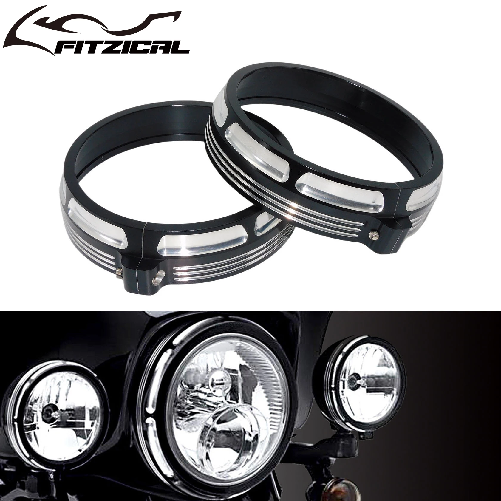 Motorcycle Burst Collection Trim Ring 4 1/2