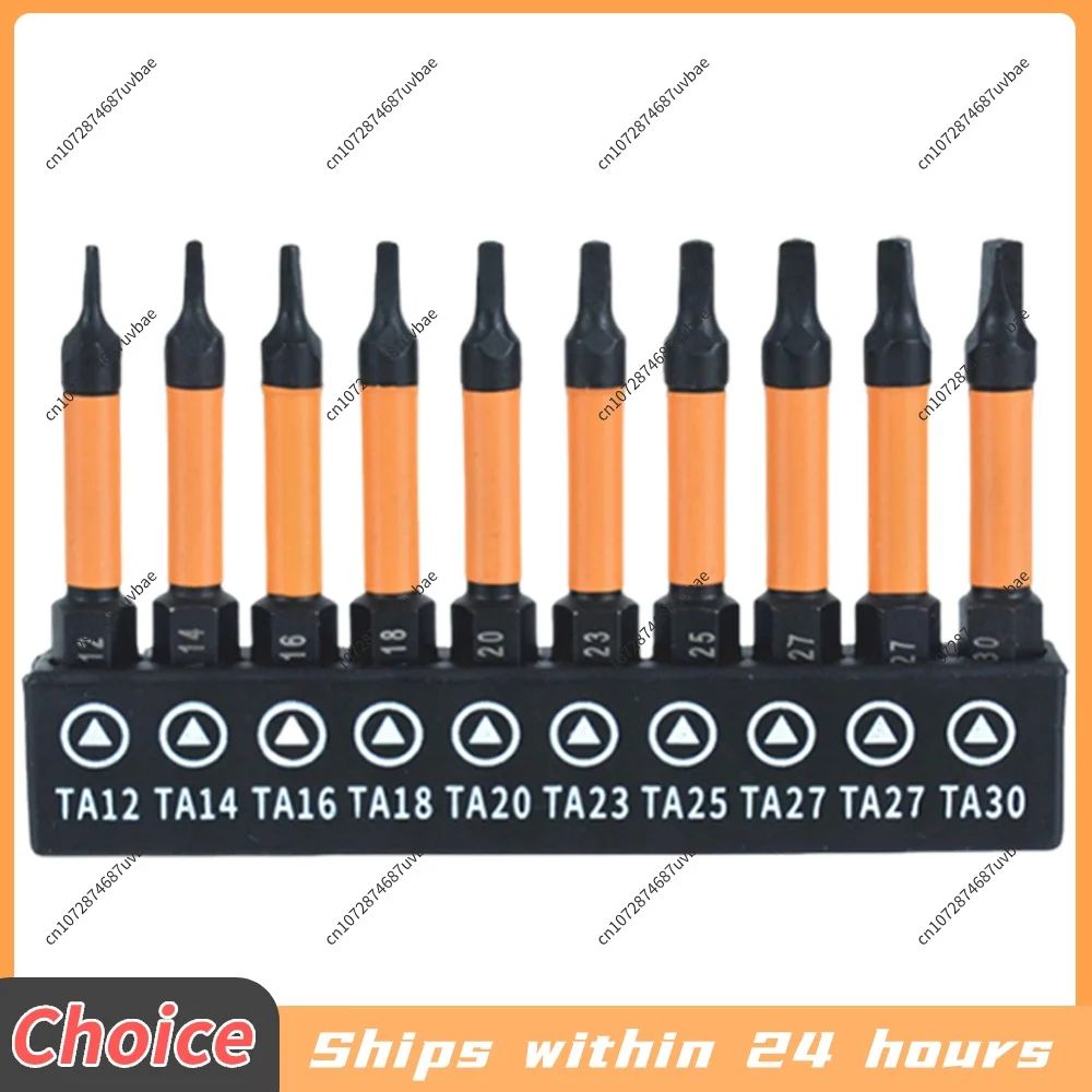 10 PCS Triangle Bit Set Magnetic Head S2 Alloy Steel Triangle Bits TA12 TA14 TA16 TA18 TA20 TA23 TA25 TA27 (x2) TA30