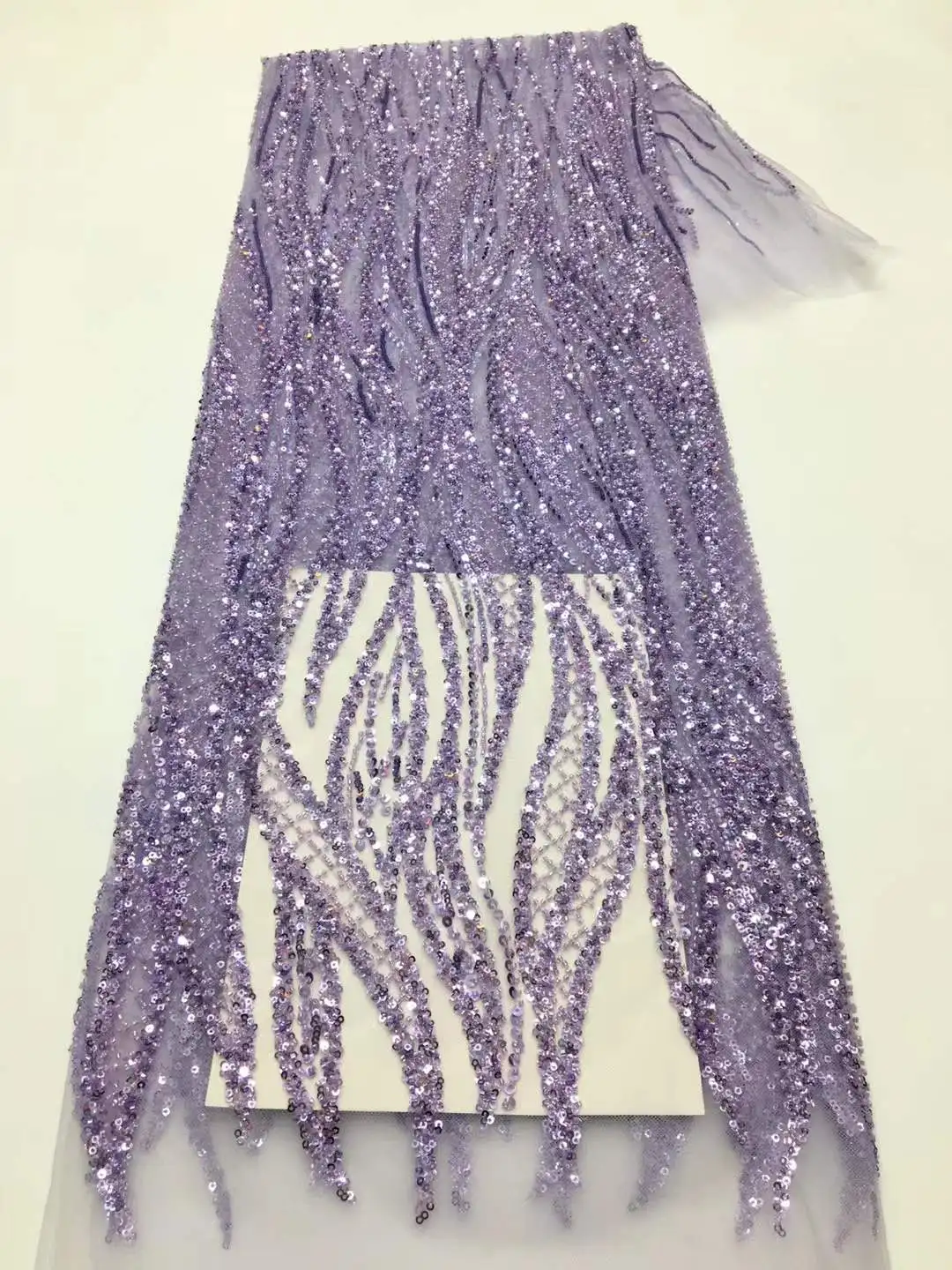 الراقية اليدوية مطرز أقمشة الدانتيل التطريز الدانتيل الفرنسي فستان الزفاف المطرزة أكوا تول النسيج، 10 ياردة