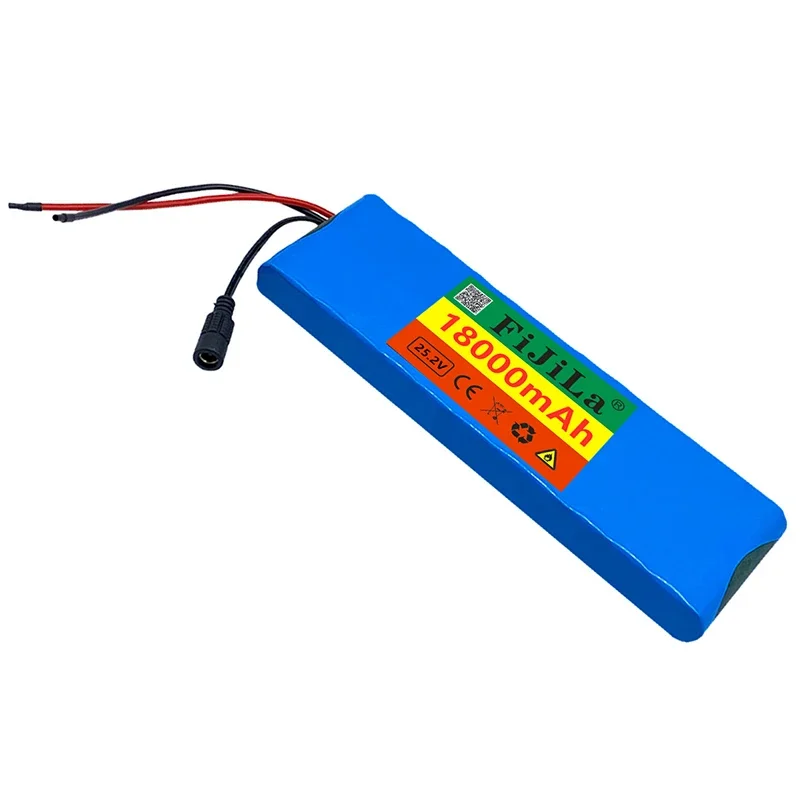 24V 18000mAh 6S 2P 18650 Lithium-Akku 25,2 V  Mit BMS Für Elektrische Fahrrad Moped + 2A Batterien Ladegerät