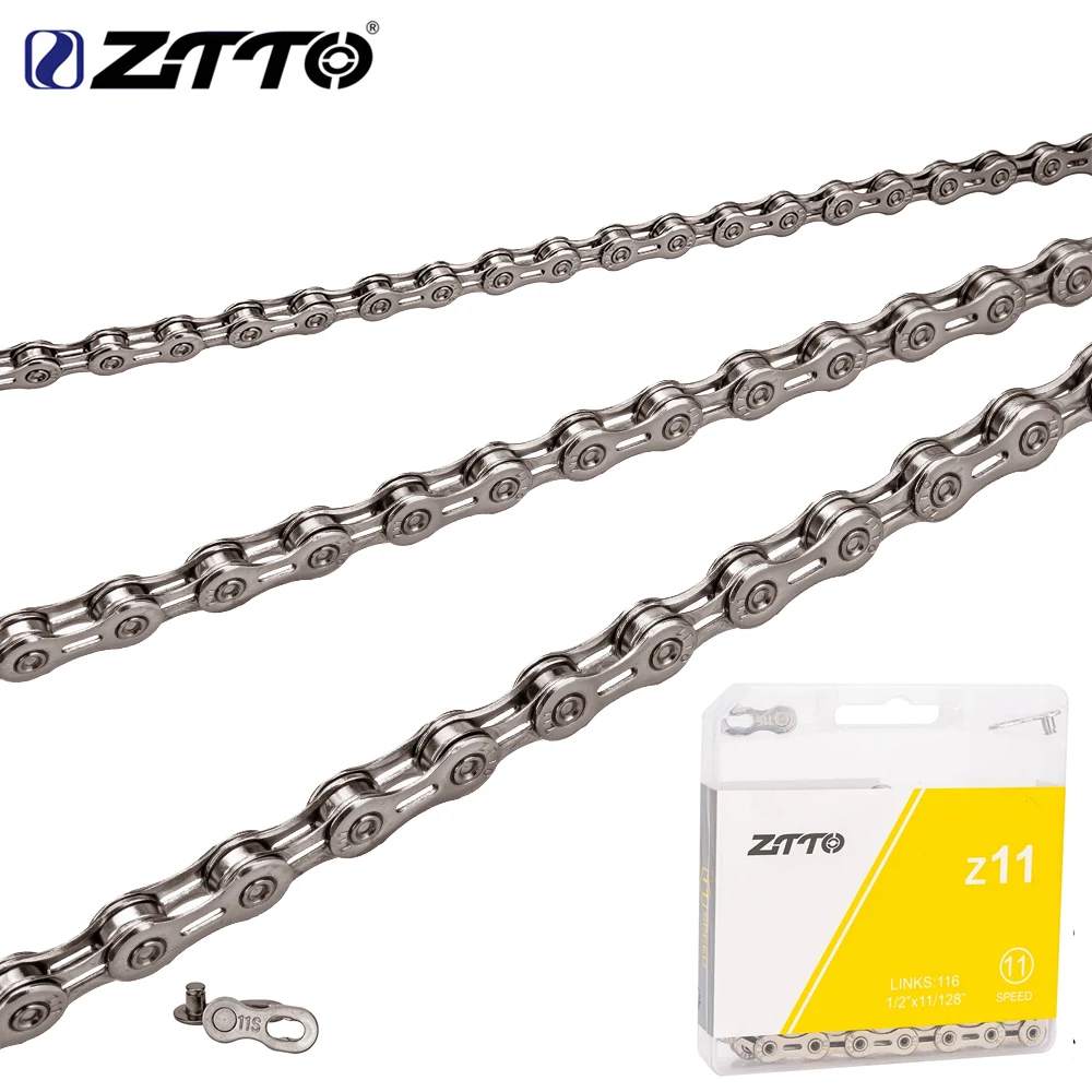 ZTTO 11 Speed Bicycle Chain 116 Links 11s 22s 33s MTB Road Bike Chains 11S Durable Nickel Ti Coating Chain Parts For K7 System