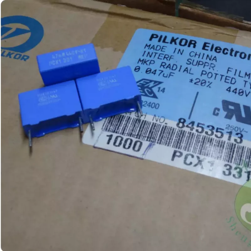 10pcs-100pcs PILKOR MKP331 0.047uf/440vAC 47nf 473 brand new X1 film capacitor 15MM