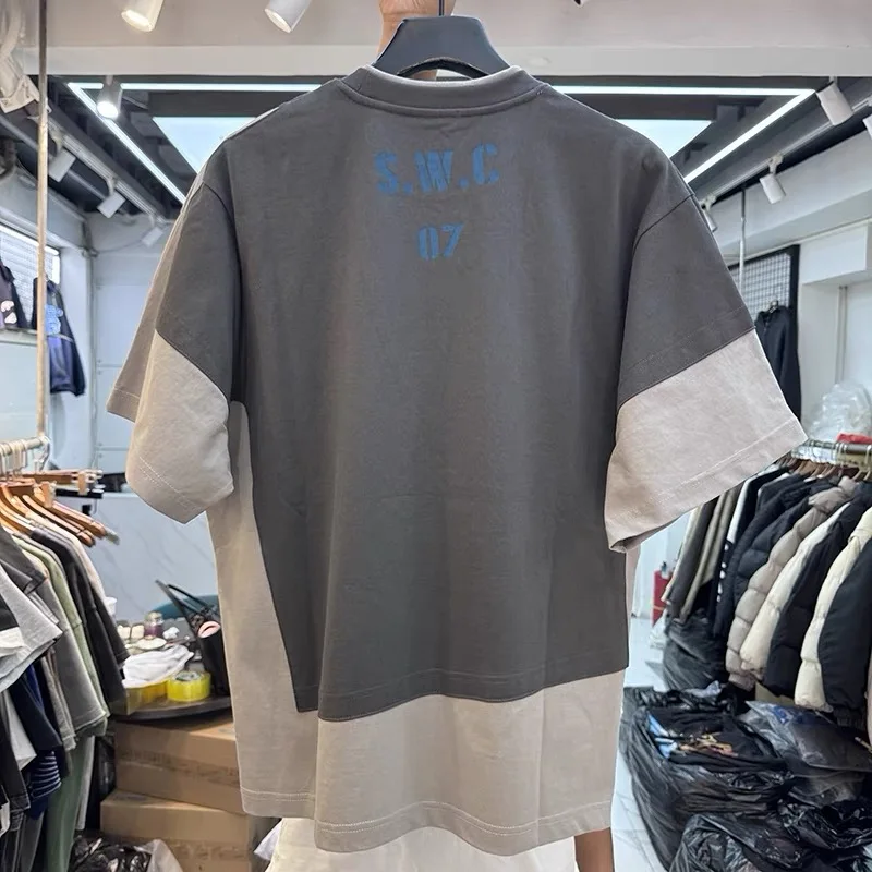 Spring/summer 2025 new stitching t-shirts