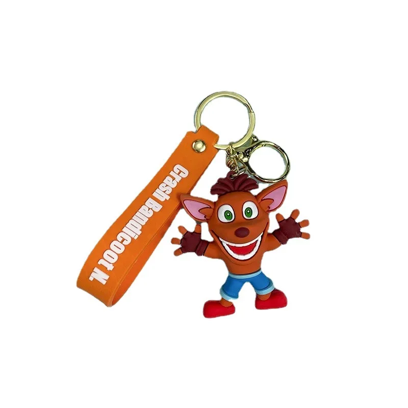 Crash Bandicoot Keychain for Car Keys Cute Animal Doll Keyring Key Chain Holiday Gifts Keychains Women Friends gifts