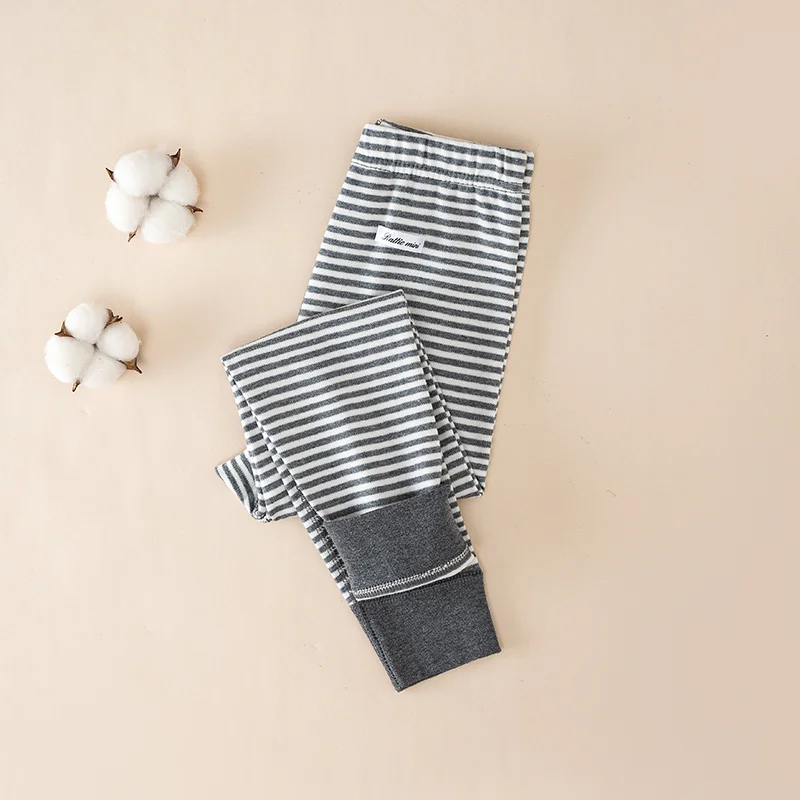 Children's Boys and Girls Long Johns Pure Cotton Spring and Autumn Leggings Polished Boneless Class A Thermal Pants Home Wool