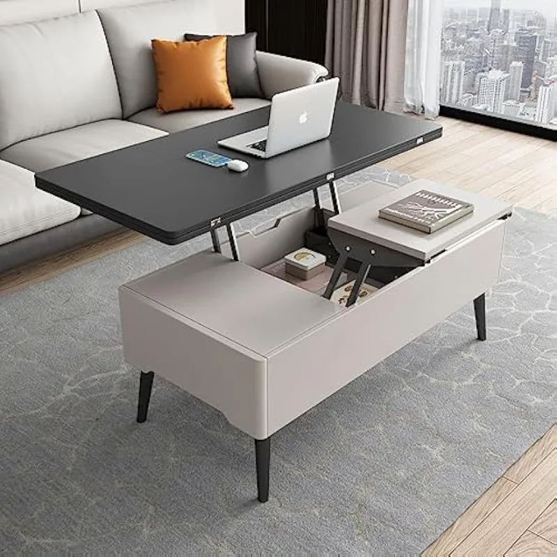 

Coffee Table with Storage Drawer, 3 in 1 Multi Function Center Table, Modern Lift Top Tea Table, Extendable Dining Tabl