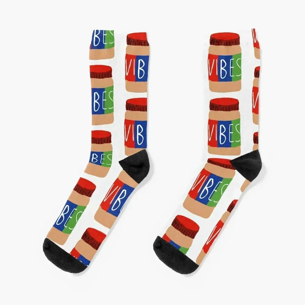 

Peanut butter vibes Socks Non-slip luxury Christmas sheer Socks For Women Men's