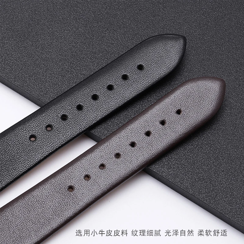 General Bbrand Leather Watchband With 14/15/16/17/18/19/20/21/22/23/4 mm Flat Interface Leather Watch Belt.