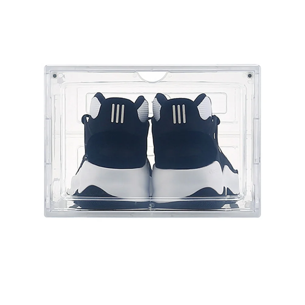 

Magnetic Shoe Plastic Storage Container Transparent Assembly Shoes Box Dustproof Assembly Shoes Organizer Solution