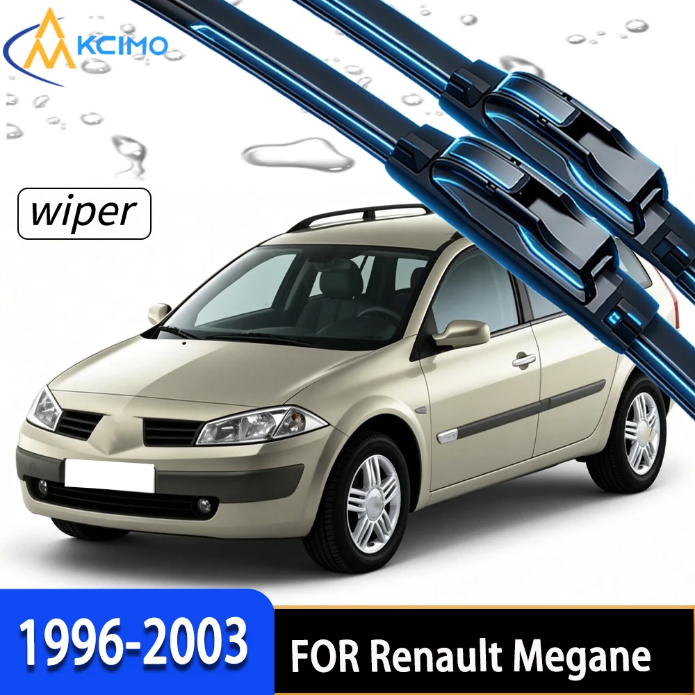 

2Pcs Front Windshield Wiper Blades For Renault Mégane X64 1996-2003, Quality Rubber Wipers for Clear Driving View