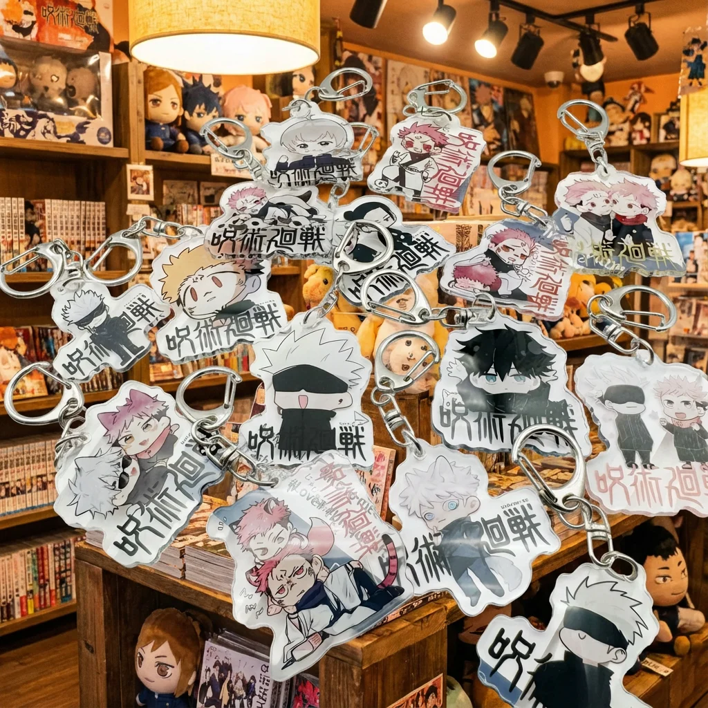 Jujutsu Kaisen llavero acrílico dibujos animados Anime mercancía regalo para Comic Con decoración pequeño colgante accesorio de recuerdo
