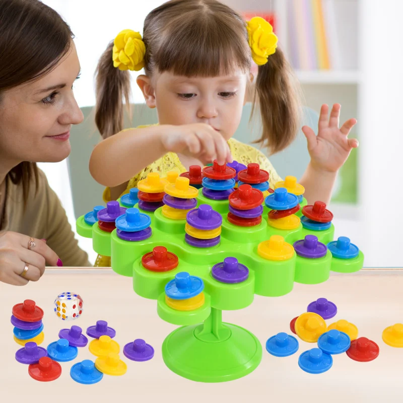 เด็กพลาสติกซ้อนตลกเกม BALANCE Travel เกมครอบครัวของเล่นเด็กเดสก์ท็อปเด็ก Interactive ปริศนาของเล่น