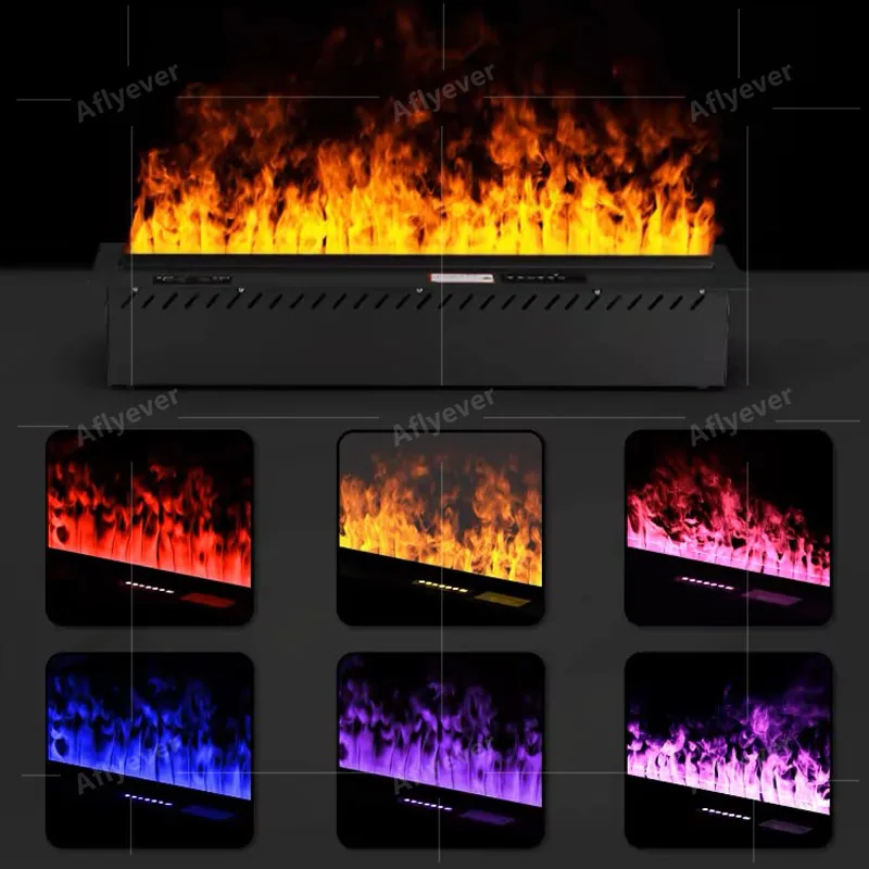 Fireplace decoration simulation flame 4D embedded atomization 3D humidifier fireplace core fireplace