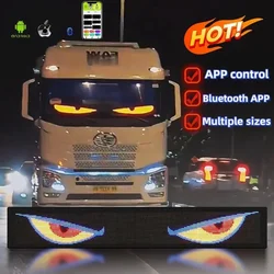 New LED Sign Car Scrolling Advertising DIY App Multilingual Logo Panel Custom Pattern Animation Programmable Truck Eyes Display